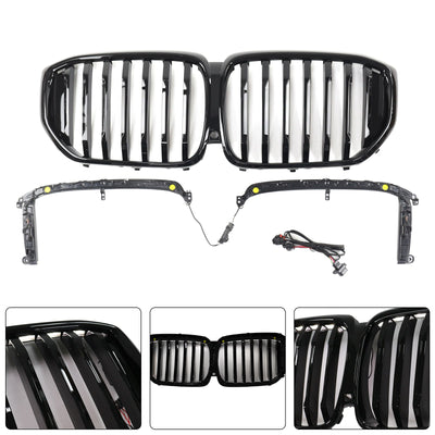 Calandre BMW X5 G05 M-Performance Noir 2019-2022 - détail du montage - Becquet Voiture