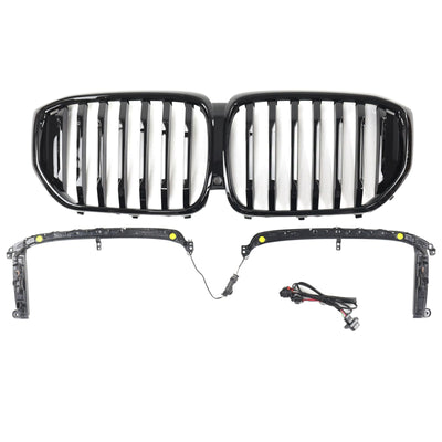 Calandre BMW X5 G05 M-Performance Noir 2019-2022 - vue de trois-quarts 2 - Becquet Voiture