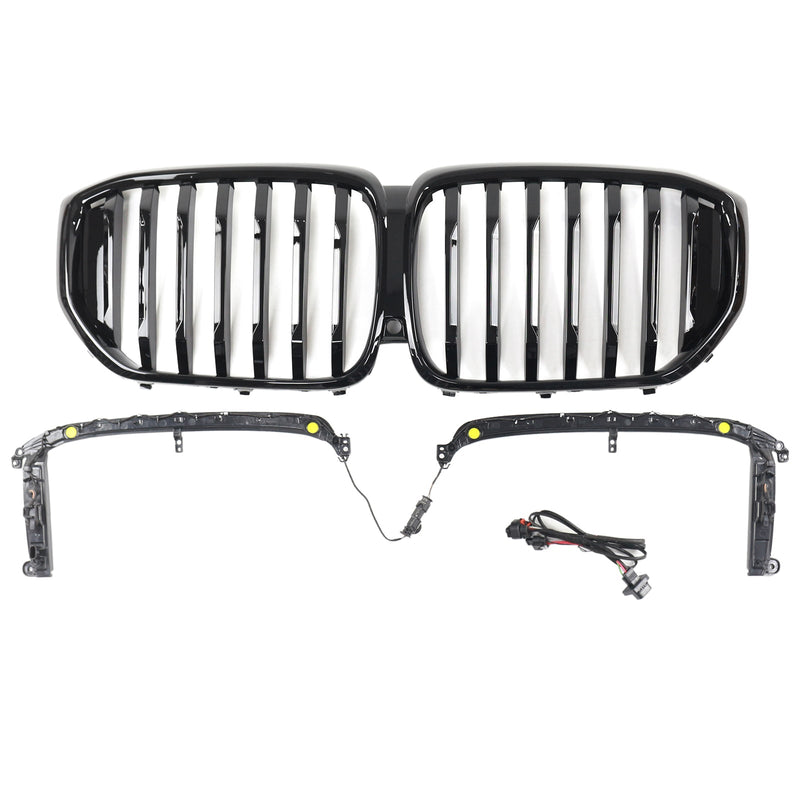 Calandre BMW X5 G05 M-Performance Noir 2019-2022 - vue de trois-quarts 2 - Becquet Voiture