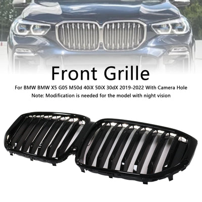 Calandre BMW X5 G05 M-Performance Noir 2019-2022 - vue de trois-quarts - Becquet Voiture
