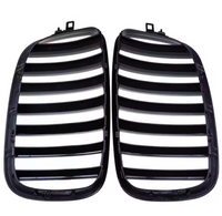 Gloss black BMW X6 E71 kidney grille - in use - Becquet Voiture