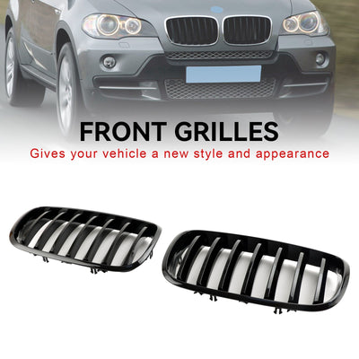 Calandre BMW X6 E71 Noir Brillant Sport 2007-2014 - vue arrière - Becquet Voiture