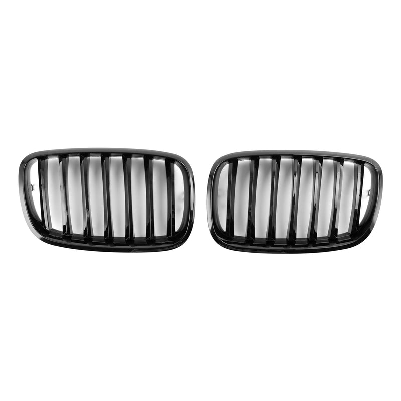 Gloss Black Sport Kidney Grille for BMW X6 E71 2007–2014 - front view - Becquet Voiture