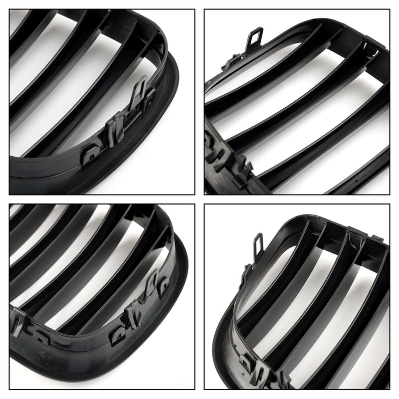 Gloss Black Sport Kidney Grille for BMW X6 E71 2007–2014 - close-up view - Becquet Voiture