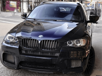 Calandre BMW X6 E71 noir brillant - vue de dessus - Becquet Voiture