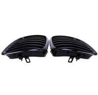 Gloss black BMW X6 E71 kidney grille - front view 2 - Becquet Voiture