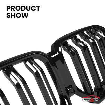 Calandre BMW X6 G06 Noir Brillant 2020-2023 - installé sur véhicule - Becquet Voiture