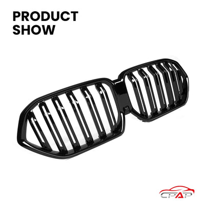Calandre BMW X6 G06 Noir Brillant 2020-2023 - vue de trois-quarts - Becquet Voiture