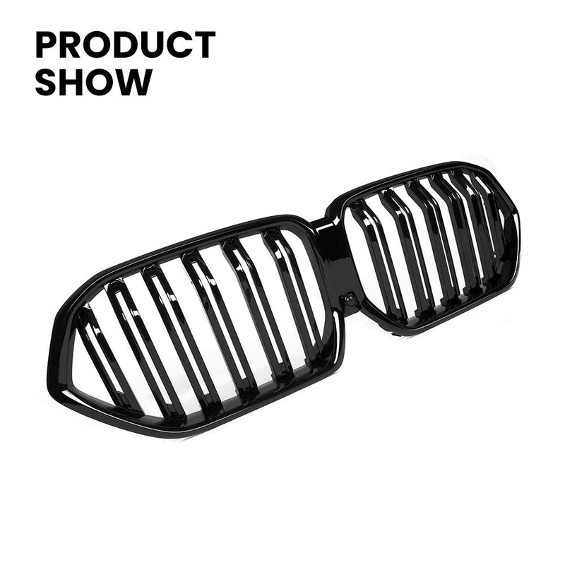 Calandre BMW X6 G06 Noir Brillant 2020-2023 - vue de trois-quarts - Becquet Voiture