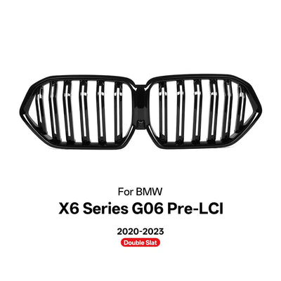 Calandre BMW X6 G06 Noir Brillant 2020-2023 - vue rapprochée - Becquet Voiture