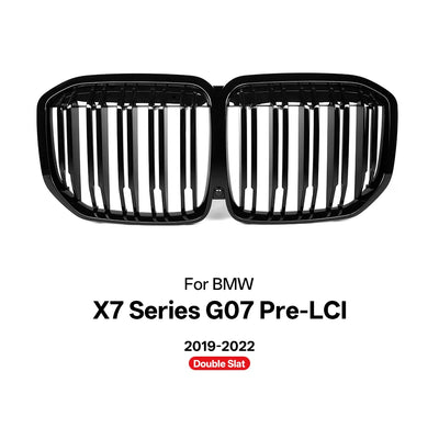 Calandre BMW X7 G07 Noir Brillant 2019-2022 - détail du montage - Becquet Voiture