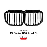 Calandre BMW X7 G07 Noir Brillant 2019-2022 - vue rapprochée - Becquet Voiture