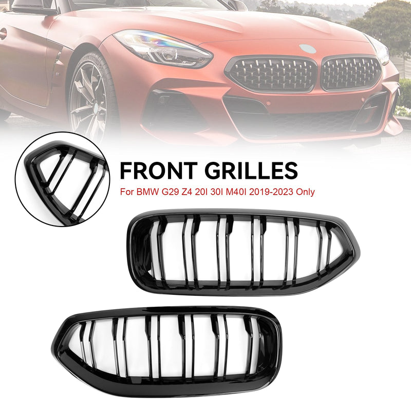 BMW Z4 G29 2019-2023 Kidney Grille Gloss Black - fitted on vehicle - Becquet Voiture