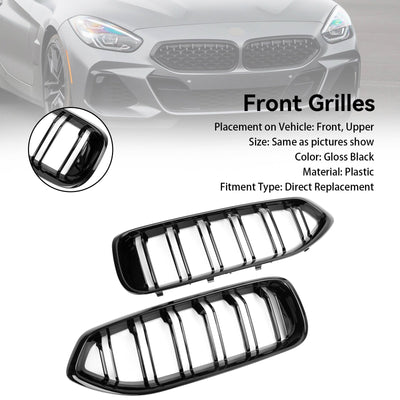 Calandre BMW Z4 G29 2019-2023 Noir Brillant - vue de profil - Becquet Voiture