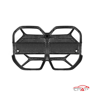 Calandre Carbone BMW i4 G26 2021-2024 - installé sur véhicule - Becquet Voiture
