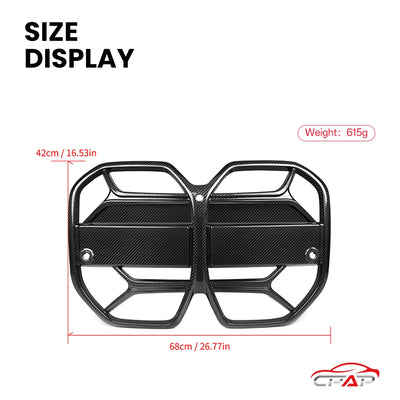 Calandre Carbone BMW i4 G26 2021-2024 - packshot studio - Becquet Voiture