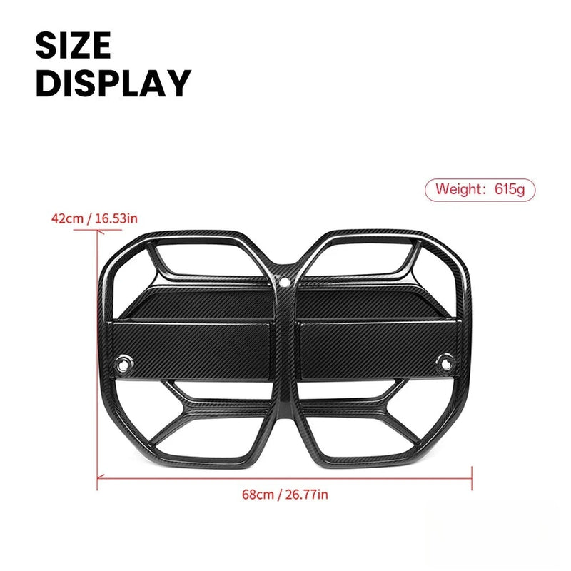 Calandre Carbone BMW i4 G26 2021-2024 - packshot studio - Becquet Voiture