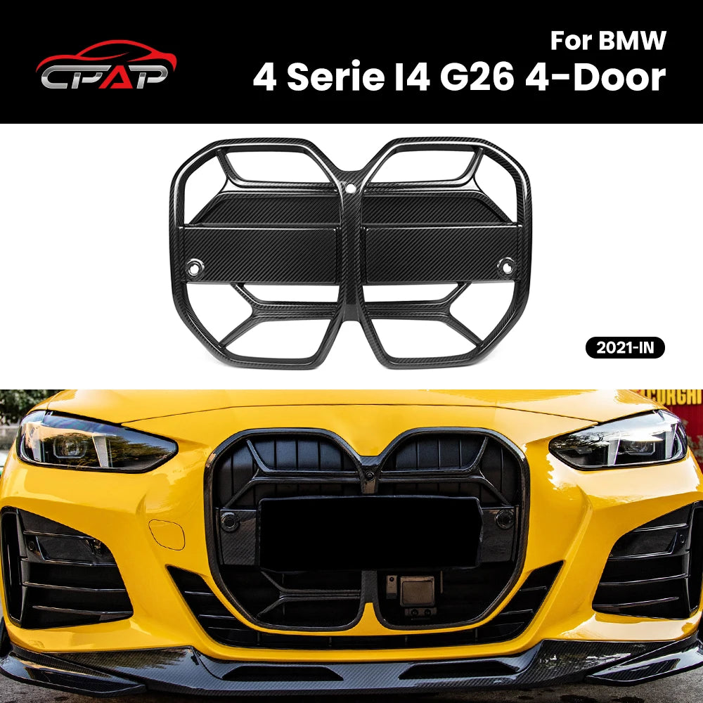Calandre Carbone BMW i4 G26 2021-2024 - vue de face - Becquet Voiture
