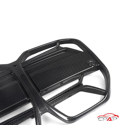Calandre Carbone BMW i4 G26 2021-2024 - vue de trois-quarts - Becquet Voiture