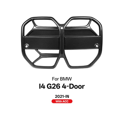 Calandre Carbone BMW i4 G26 2021-2024 - vue rapprochée - Becquet Voiture