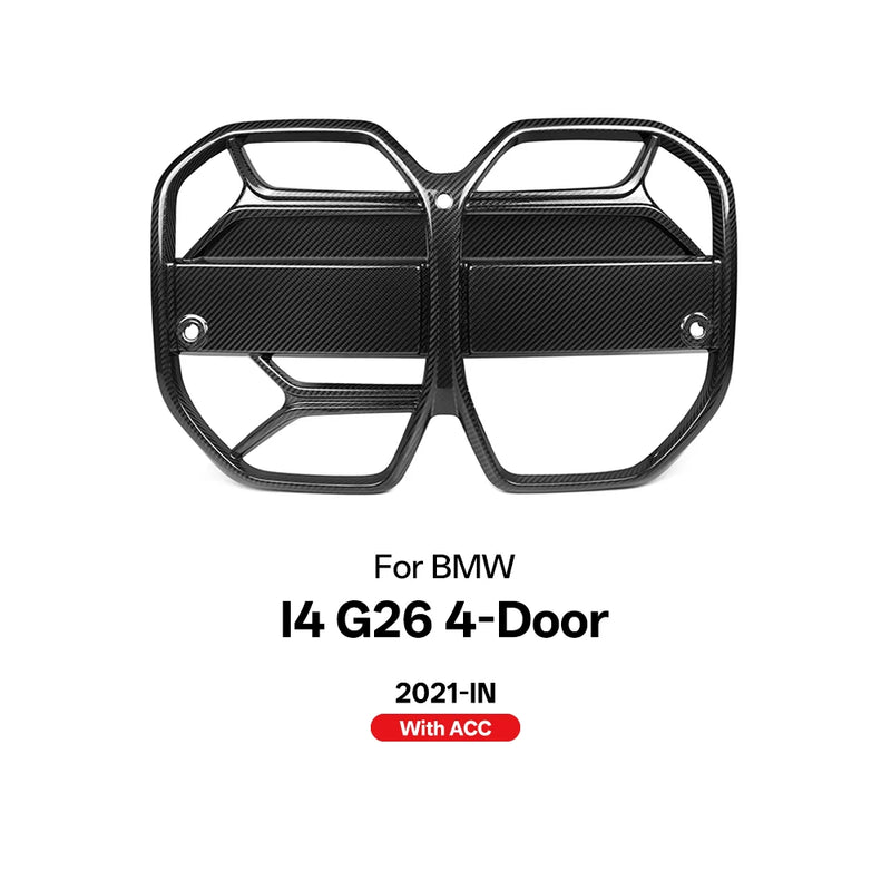 Calandre Carbone BMW i4 G26 2021-2024 - vue rapprochée - Becquet Voiture