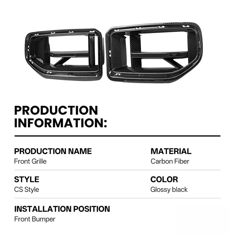 Calandre Carbone BMW M2 G87 CS 2023+ - vue de profil - Becquet Voiture