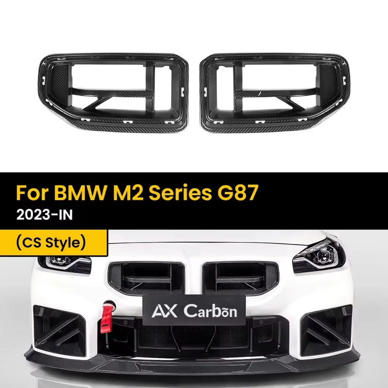 Calandre Carbone BMW M2 G87 Noir Brillant 2023 - détail du montage - Becquet Voiture