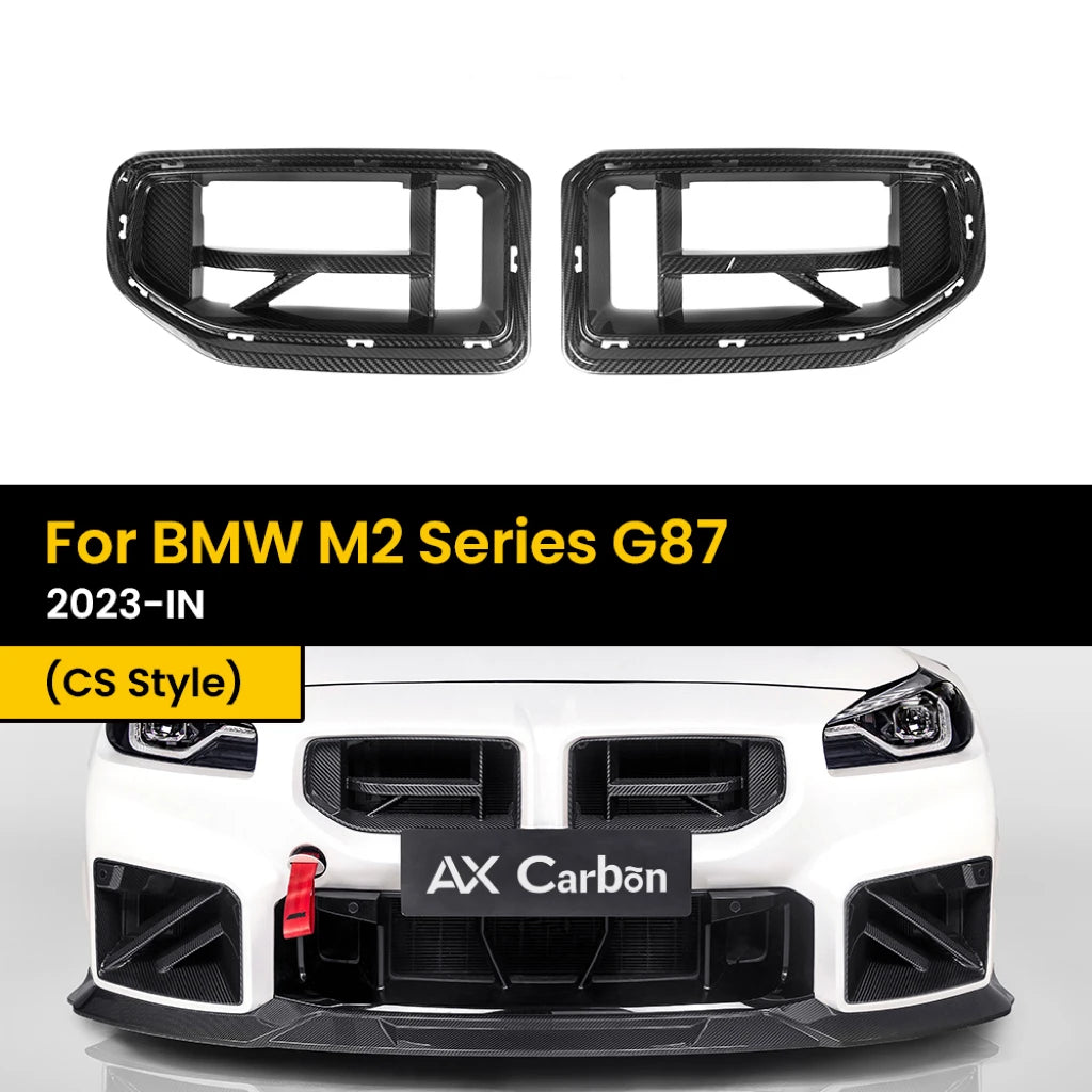 Calandre Carbone BMW M2 G87 Noir Brillant 2023 - vue de face - Becquet Voiture