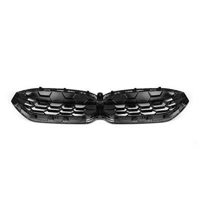 Calandre Carbone BMW Serie 3 G20 G21 LCI 2023-2024 - vue de trois-quarts - Becquet Voiture