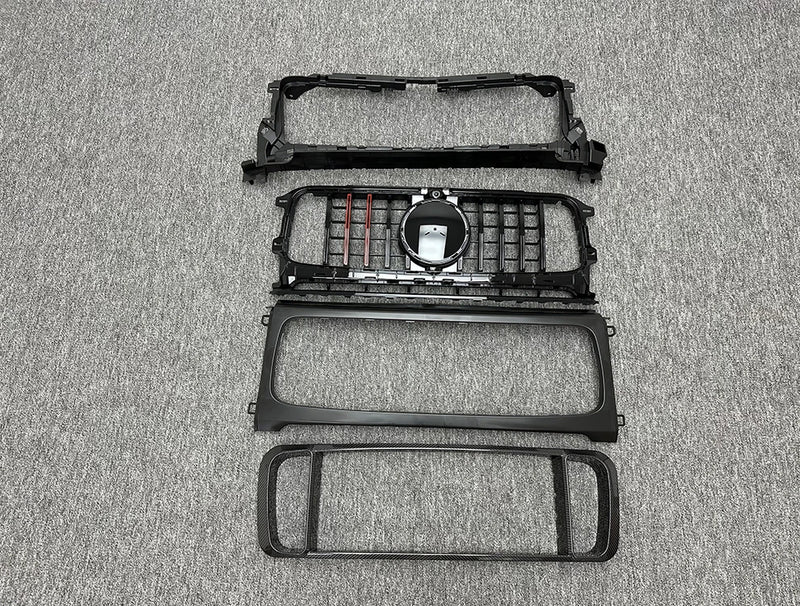 Calandre Carbone Mercedes Classe G W464 G63 Style R B900 - installé sur véhicule - Becquet Voiture