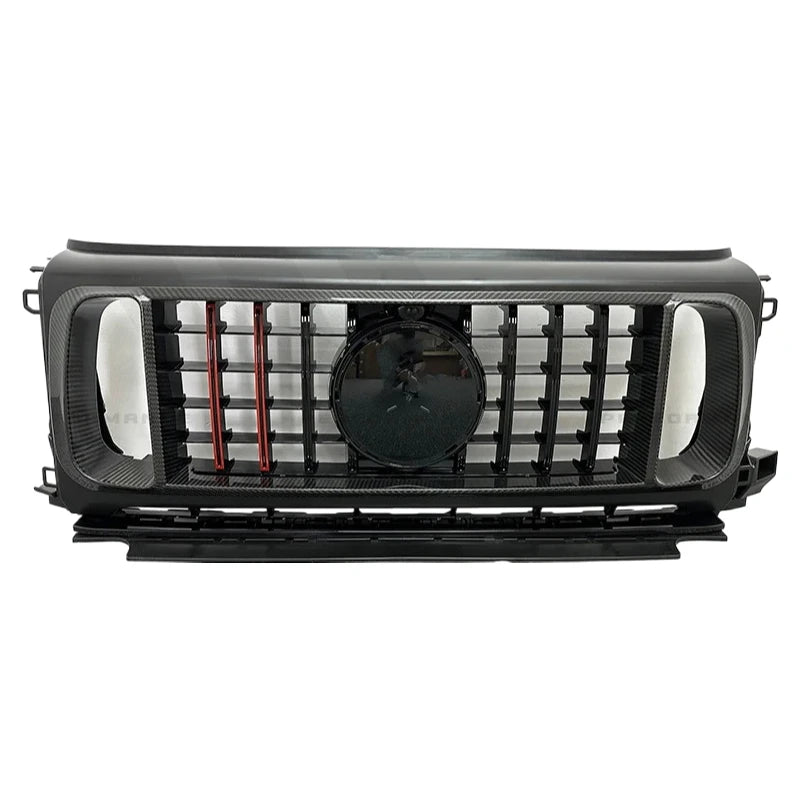 Calandre Carbone Mercedes Classe G W464 G63 Style R B900 - vue de face - Becquet Voiture