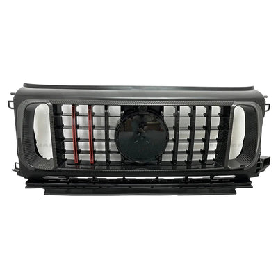 Calandre Carbone Mercedes Classe G W464 G63 Style R B900 - vue de face - Becquet Voiture