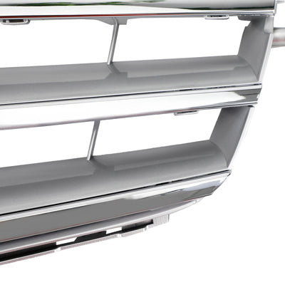Calandre Centrale Mercedes W204 C300 C350 2008-2014 Argent Avec LED - détail du montage 2 - Becquet Voiture