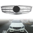 Calandre Centrale Mercedes W204 C300 C350 2008-2014 Argent Avec LED
