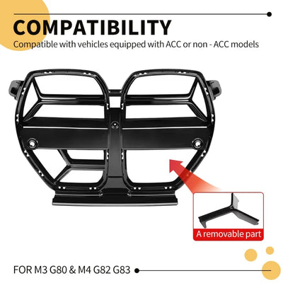 Calandre CSL BMW M3 G80 G81 M4 G82 G83 2021-2025 - vue de trois-quarts - Becquet Voiture