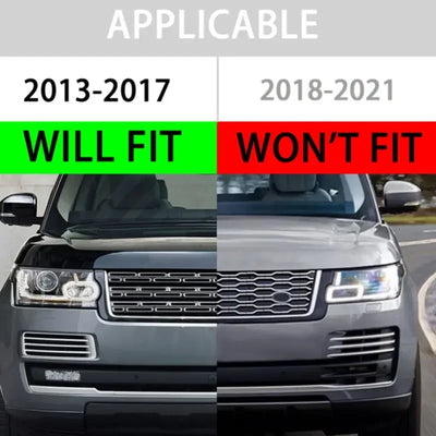 Calandre de Pare-Chocs Avant Range Rover Vogue L405 2013-2017 - vue de profil - Becquet Voiture