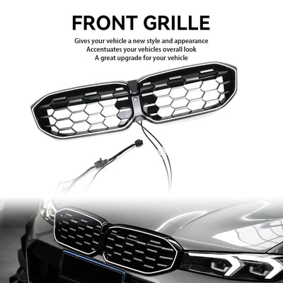 Calandre Diamant BMW Série 3 G20 G28 Noir Argent 2023-2024 - vue arrière - Becquet Voiture