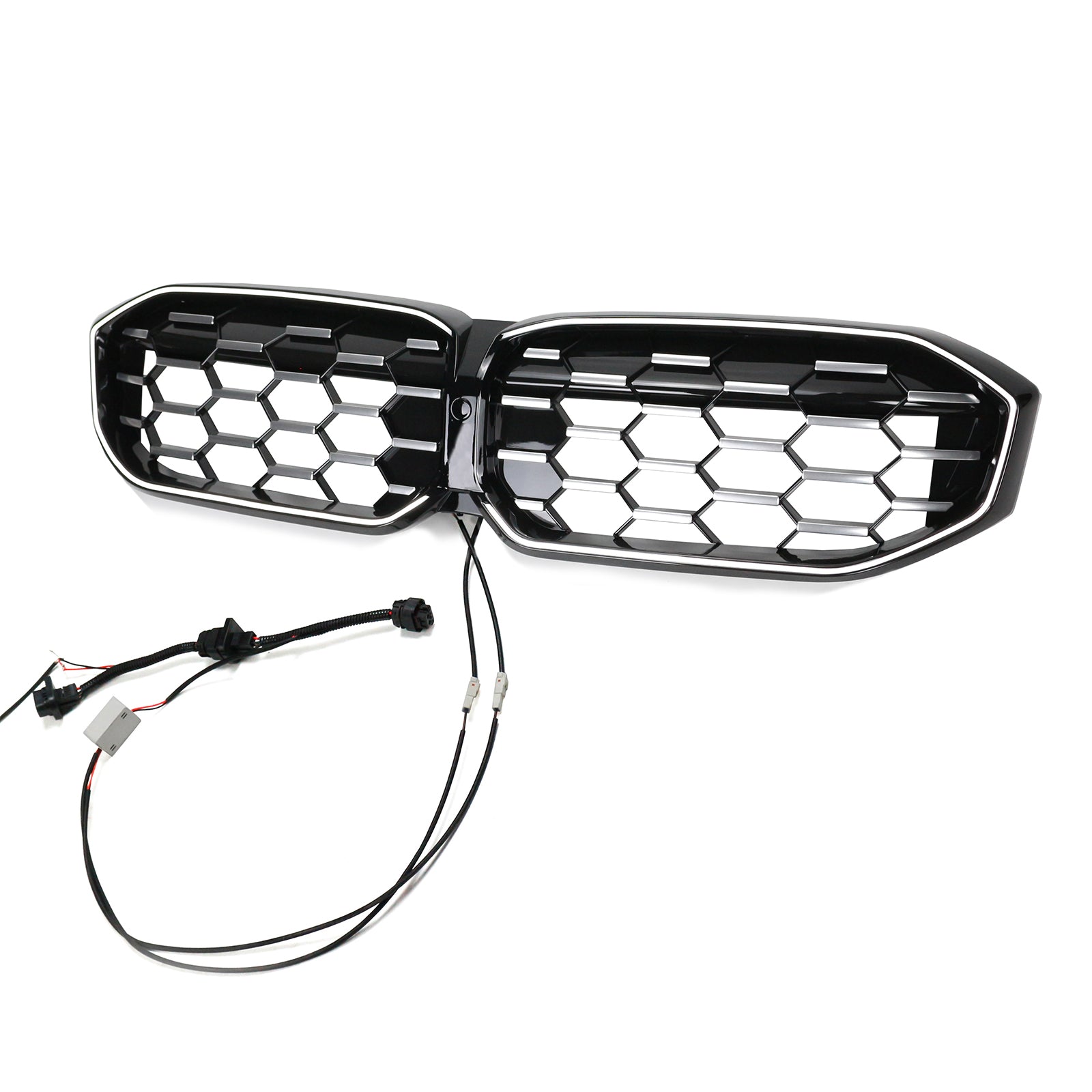 Calandre Diamant BMW Série 3 G20 G28 Noir Argent 2023-2024 - vue de face - Becquet Voiture
