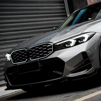 Calandre Diamant BMW Série 3 G20 G28 Noir Argent 2023-2024 - vue de profil 2 - Becquet Voiture