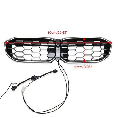 Calandre Diamant BMW Série 3 G20 G28 Noir Argent 2023-2024 - vue de profil - Becquet Voiture