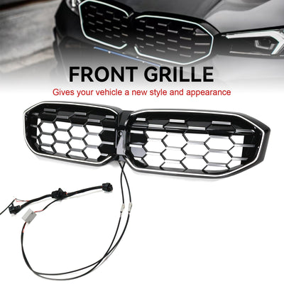 Calandre Diamant BMW Série 3 G20 G28 Noir Argent 2023-2024 - vue de trois-quarts - Becquet Voiture