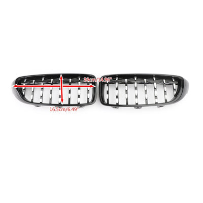 Calandre Diamant BMW Série 4 F32 F36 F82 Noir Chrome - vue arrière - Becquet Voiture