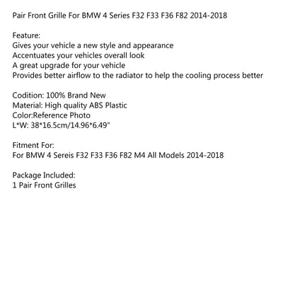 Calandre Diamant BMW Série 4 F32 F36 F82 Noir Chrome - vue de trois-quarts - Becquet Voiture