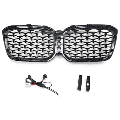 Calandre Diamant BMW X3 X4 G01 G02 Noir 2022-2025 - détail du montage - Becquet Voiture