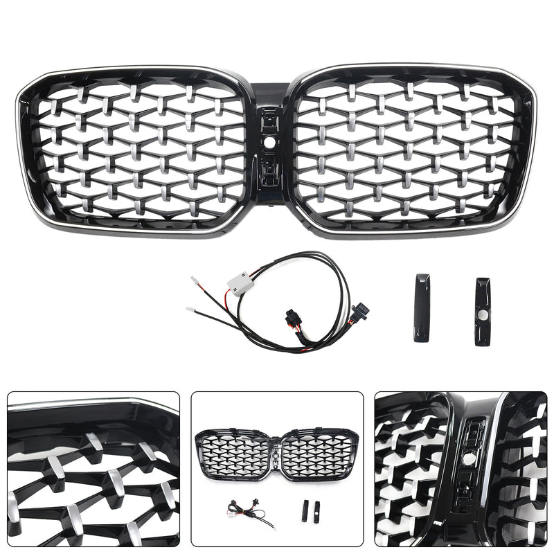 Calandre Diamant BMW X3 X4 G01 G02 Noir 2022-2025 - packshot studio - Becquet Voiture