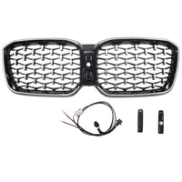 Calandre Diamant BMW X3 X4 G01 G02 Noir 2022-2025 - vue de face 2 - Becquet Voiture
