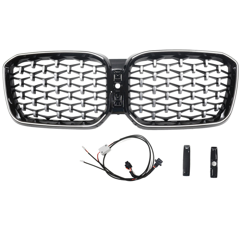 Calandre Diamant BMW X3 X4 G01 G02 Noir 2022-2025 - vue de face 2 - Becquet Voiture