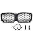 Calandre Diamant BMW X3 X4 G01 G02 Noir 2022-2025