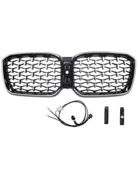Calandre Diamant BMW X3 X4 G01 G02 Noir 2022-2025 - vue de face - Becquet Voiture