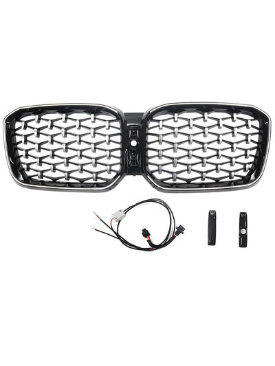 Calandre Diamant BMW X3 X4 G01 G02 Noir 2022-2025 - vue de face - Becquet Voiture